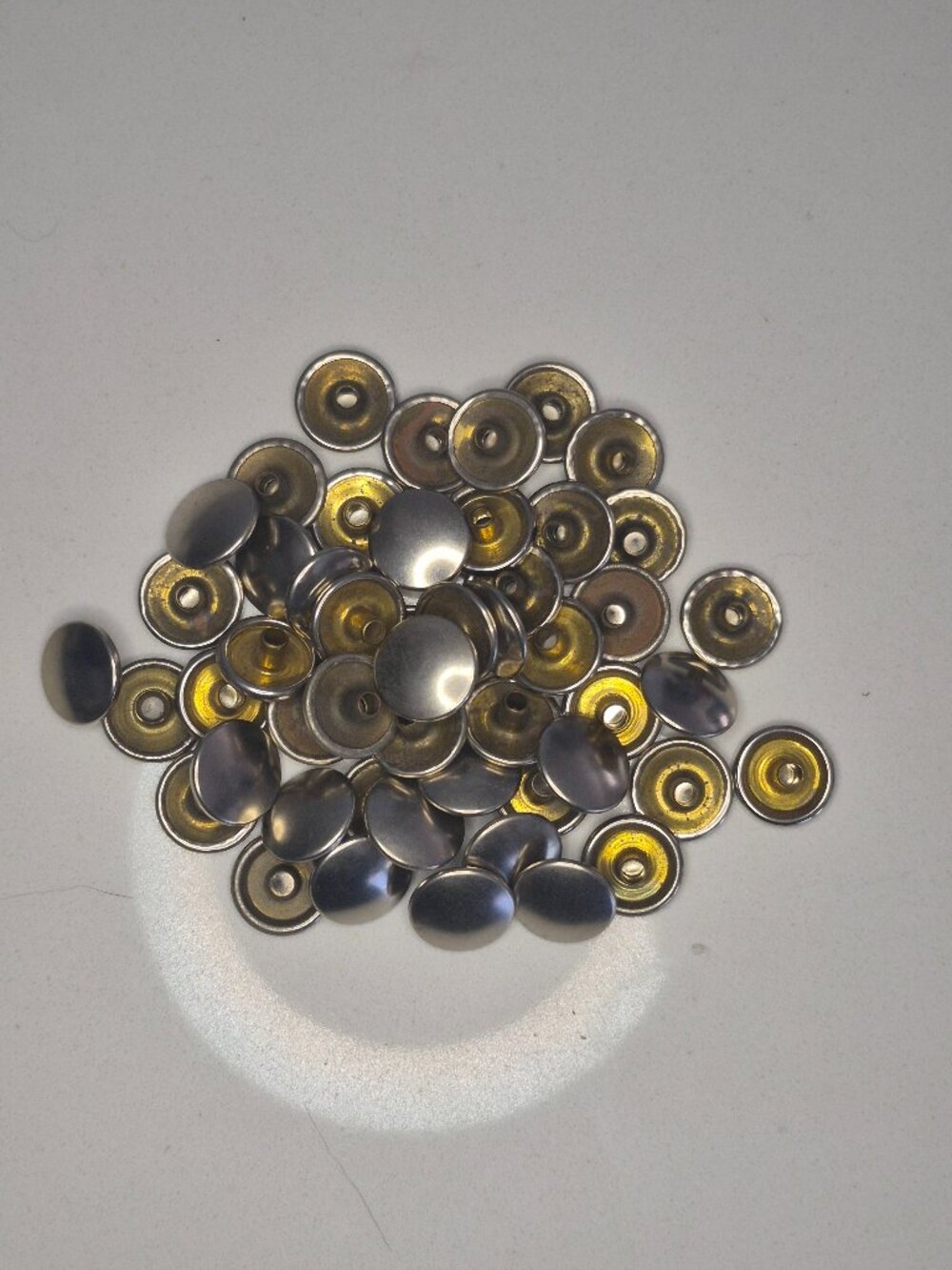 1/2" Cap 3/16" Length Silver Domed Snap Cap Fasteners Pack of 50